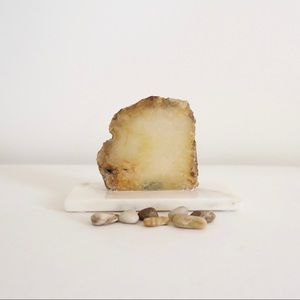 Agate with Marble Looking Base